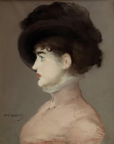 The Woman in the Black Hat: Portrait of Irma Brunner, the Viennese by Édouard Manet